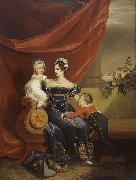 George Dawe Charlotte of Prussia with children oil